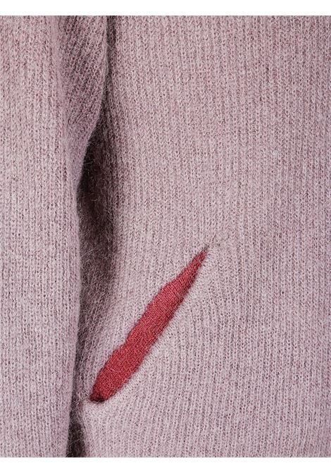 essence mohair mixed knit top man brown HIKING PATROL | AW25104MAROON